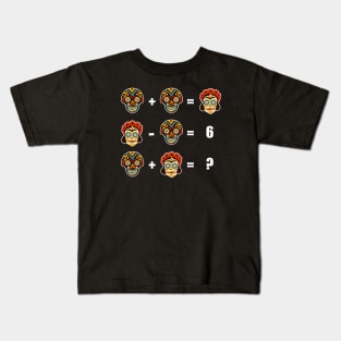 Math Games Mexican Skulls Kids T-Shirt